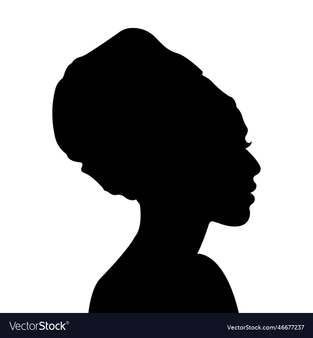 Silhouette of a black woman3 Royalty Free Vector Image