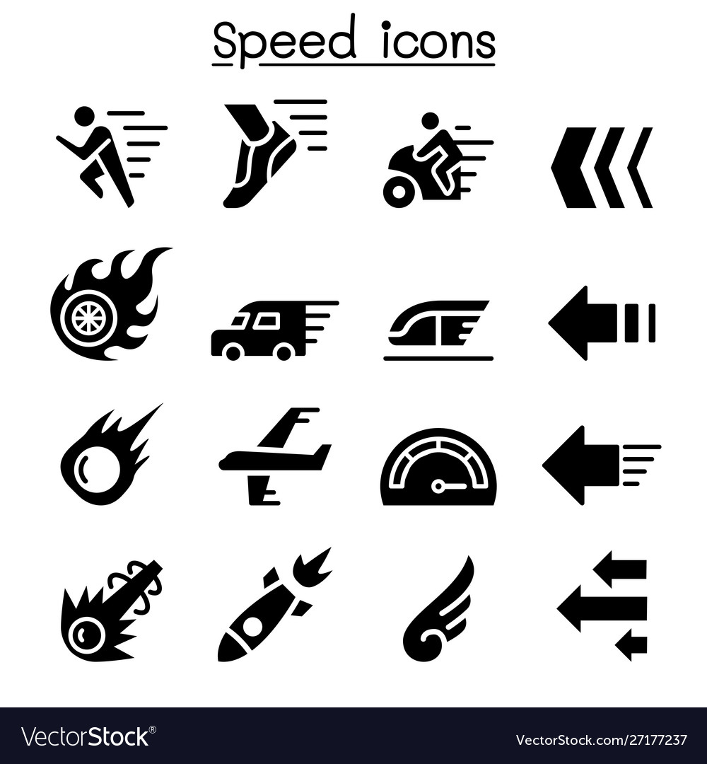 speed-icon-set-royalty-free-vector-image-vectorstock