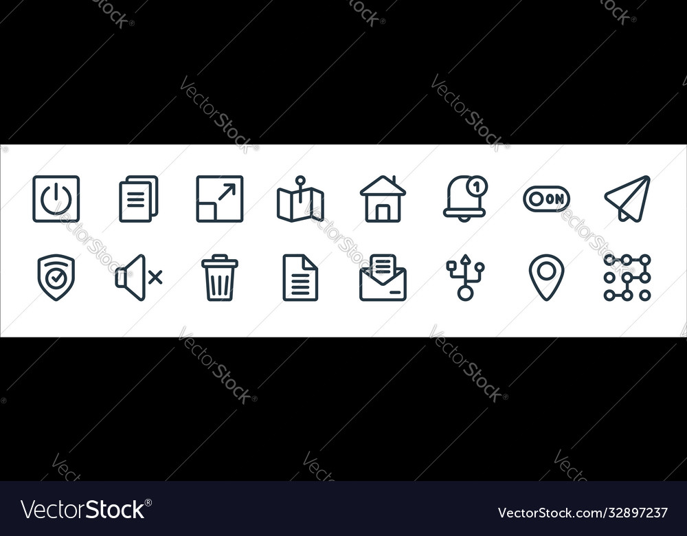 Ui line icons linear set quality vector image Ui line icons linear set quality