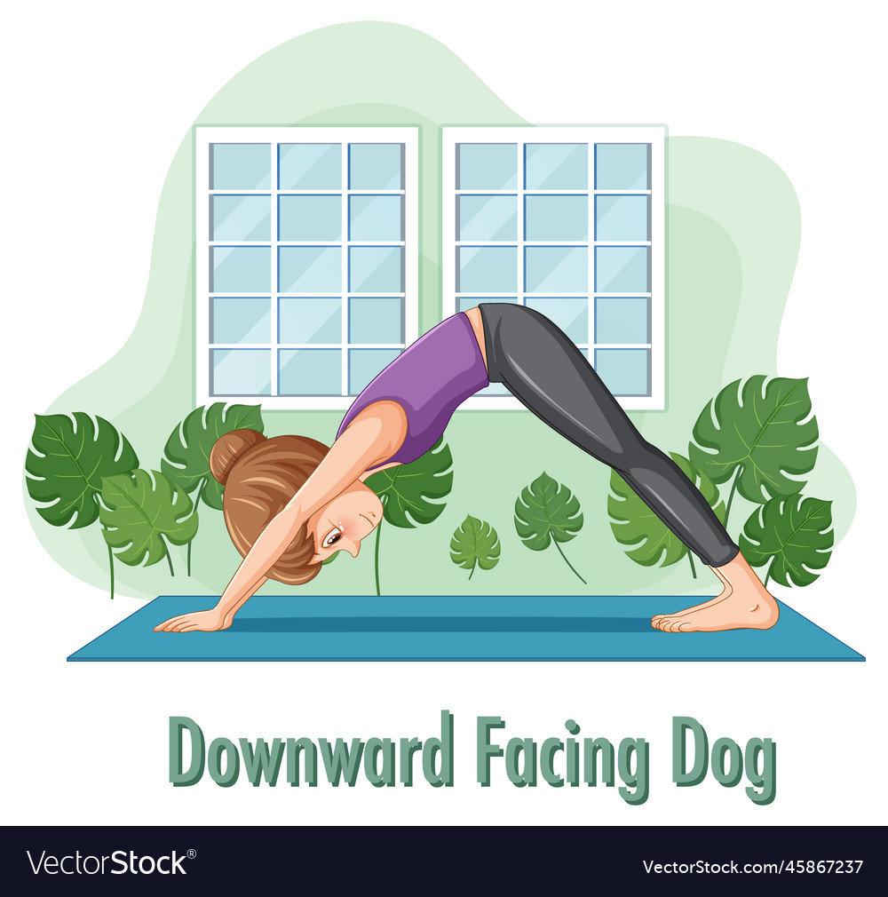 Woman doing yoga at home Royalty Free Vector Image