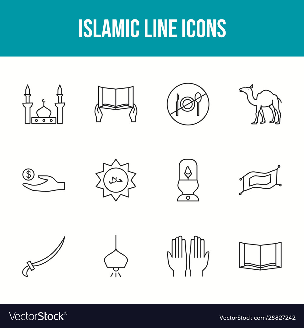 12 islamic icons in one set