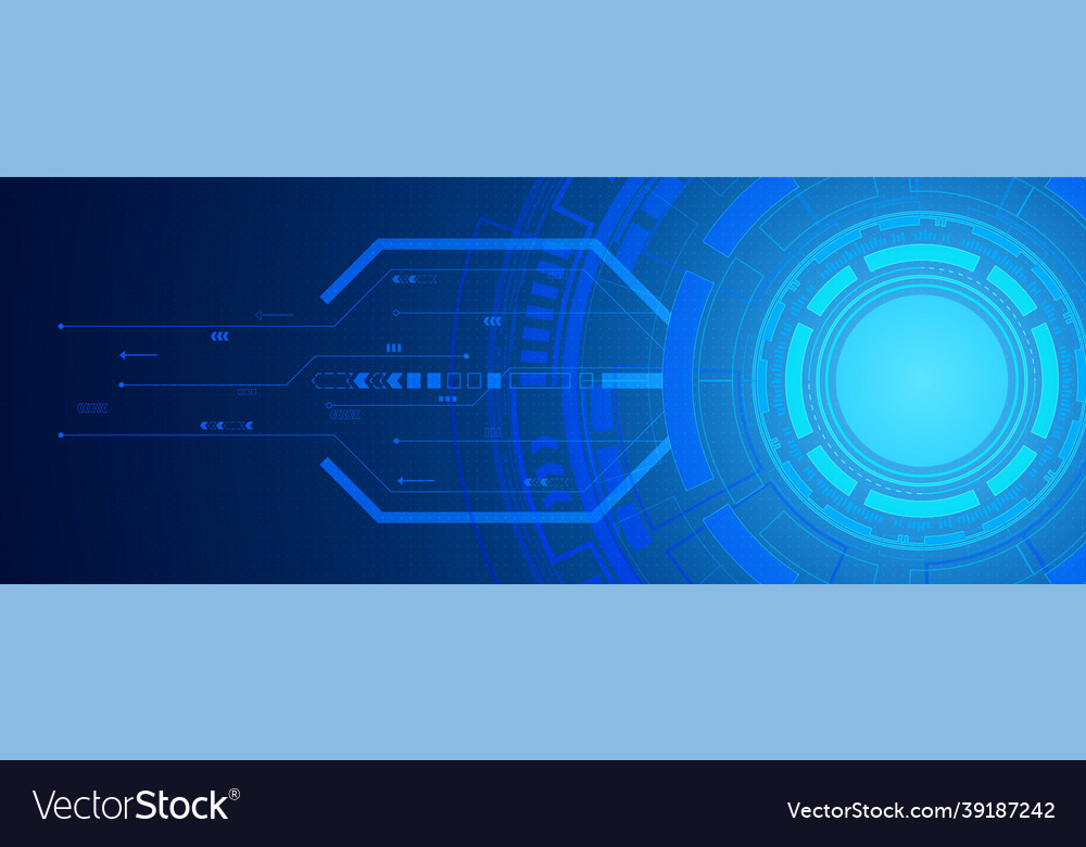 Abstract circle digital background circuit vector image Abstract circle digital background circuit
