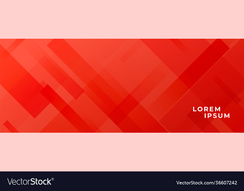 Abstract red banner with diagonal lines