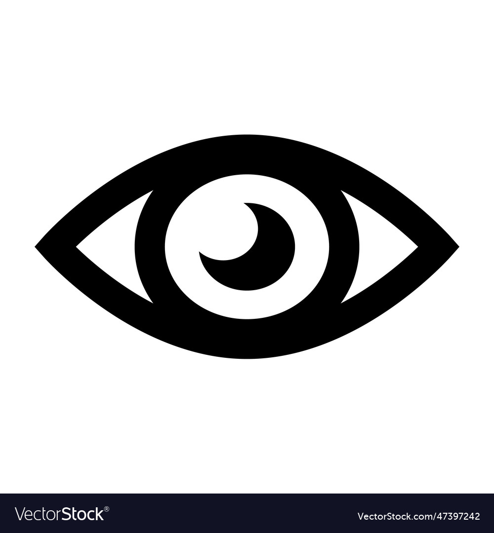 Beautiful eye silhouette icon Royalty Free Vector Image