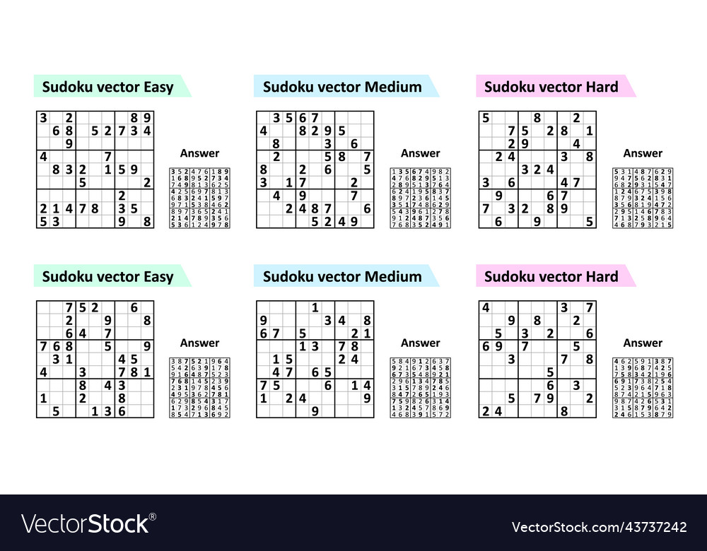 Collection sudoku game with answers different