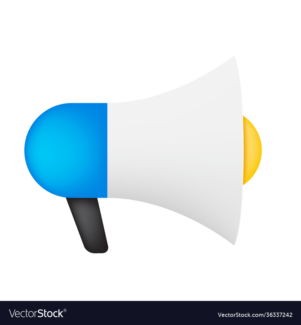 Cute megaphone icon on white background eps10 vector image Cute megaphone icon on white background eps10