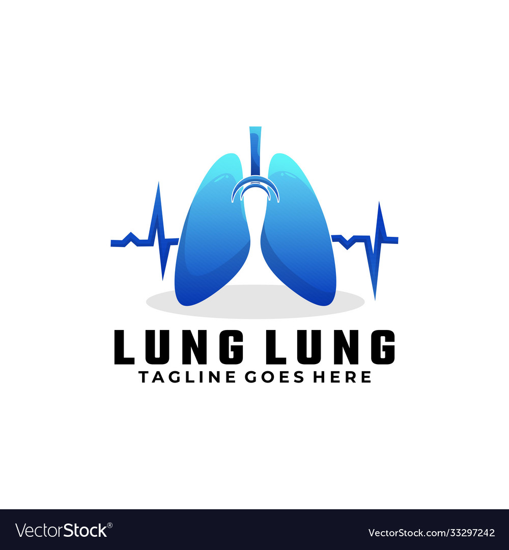 Logo lungs gradient colorful style