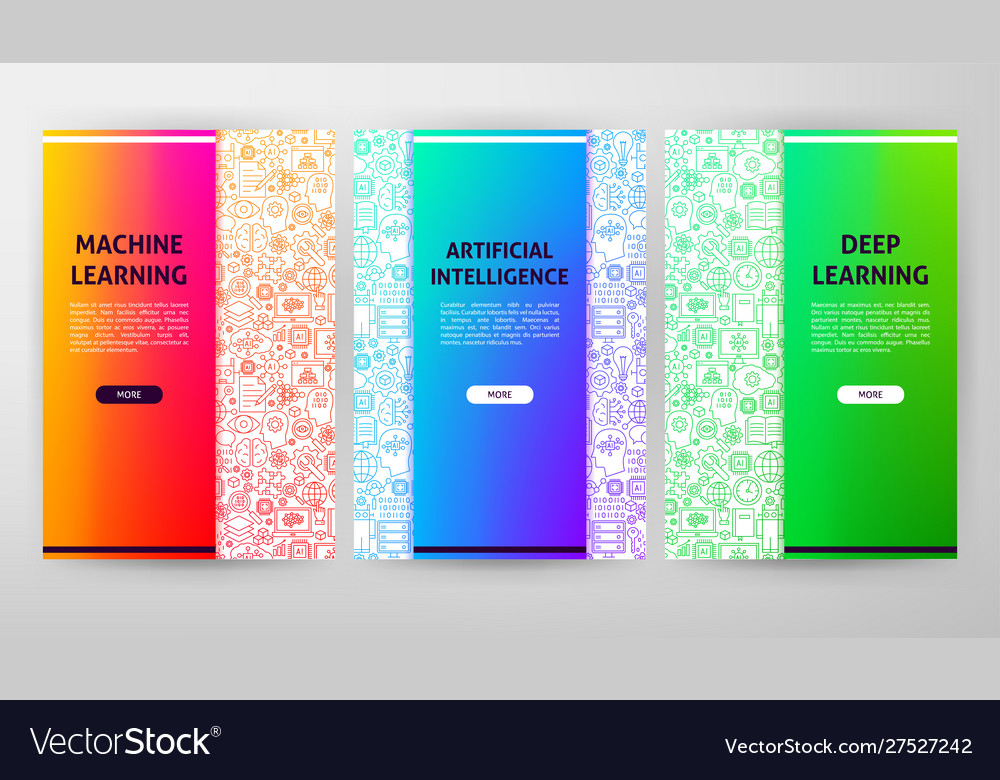 Machine learning brochure web design Vector Image Machine learning brochure web design
