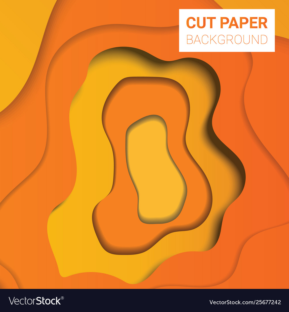 Multi layers color texture 3d papercut vector image Multi layers color texture 3d papercut