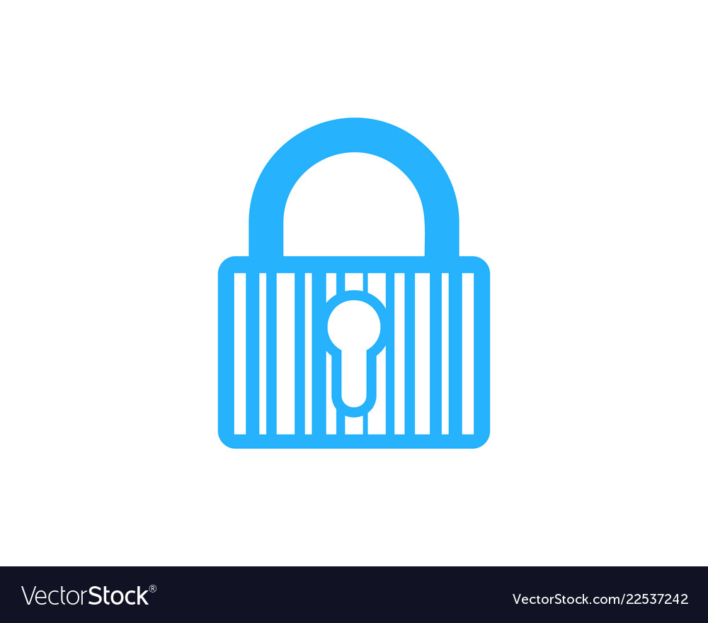 Security barcode logo icon design