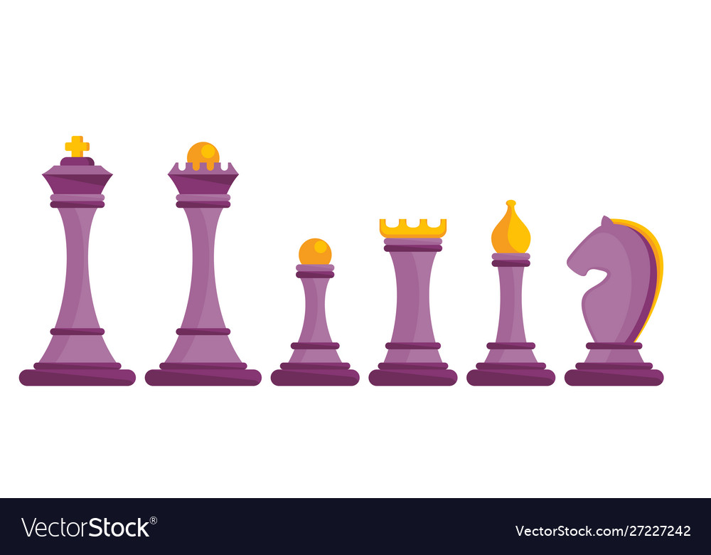 Set figures for chess board logic game Vector Image Set figures for chess board logic game