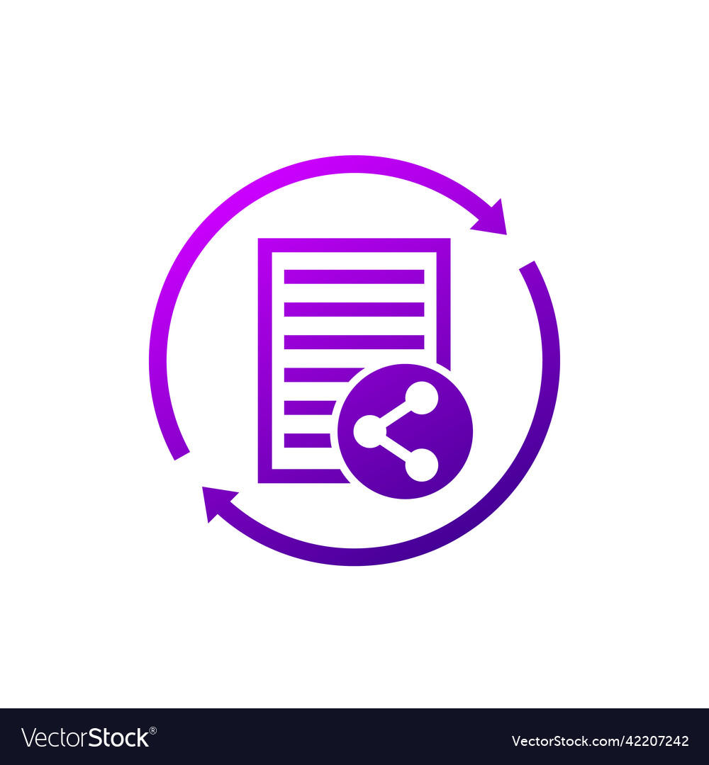 Shared document icon with arrows