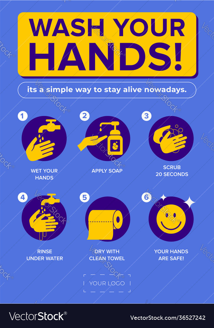 Wash your hands infographic campaign prevention