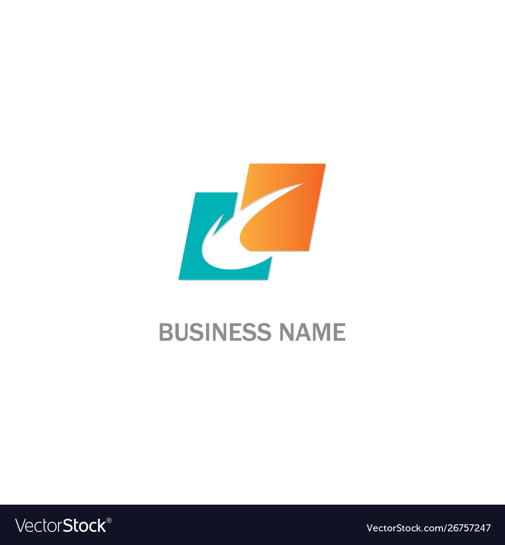 Abstract Colorful Logo with Curve