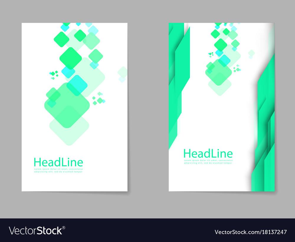 Abstract composition business card set box block