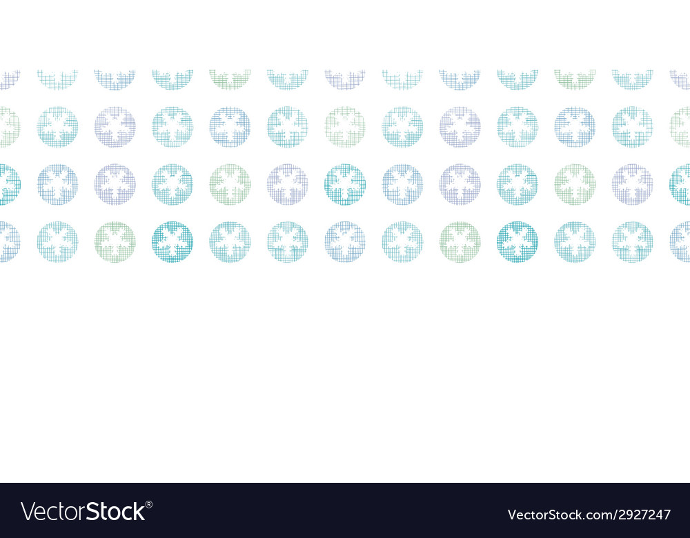 Abstract textile snowflakes dots horizontal