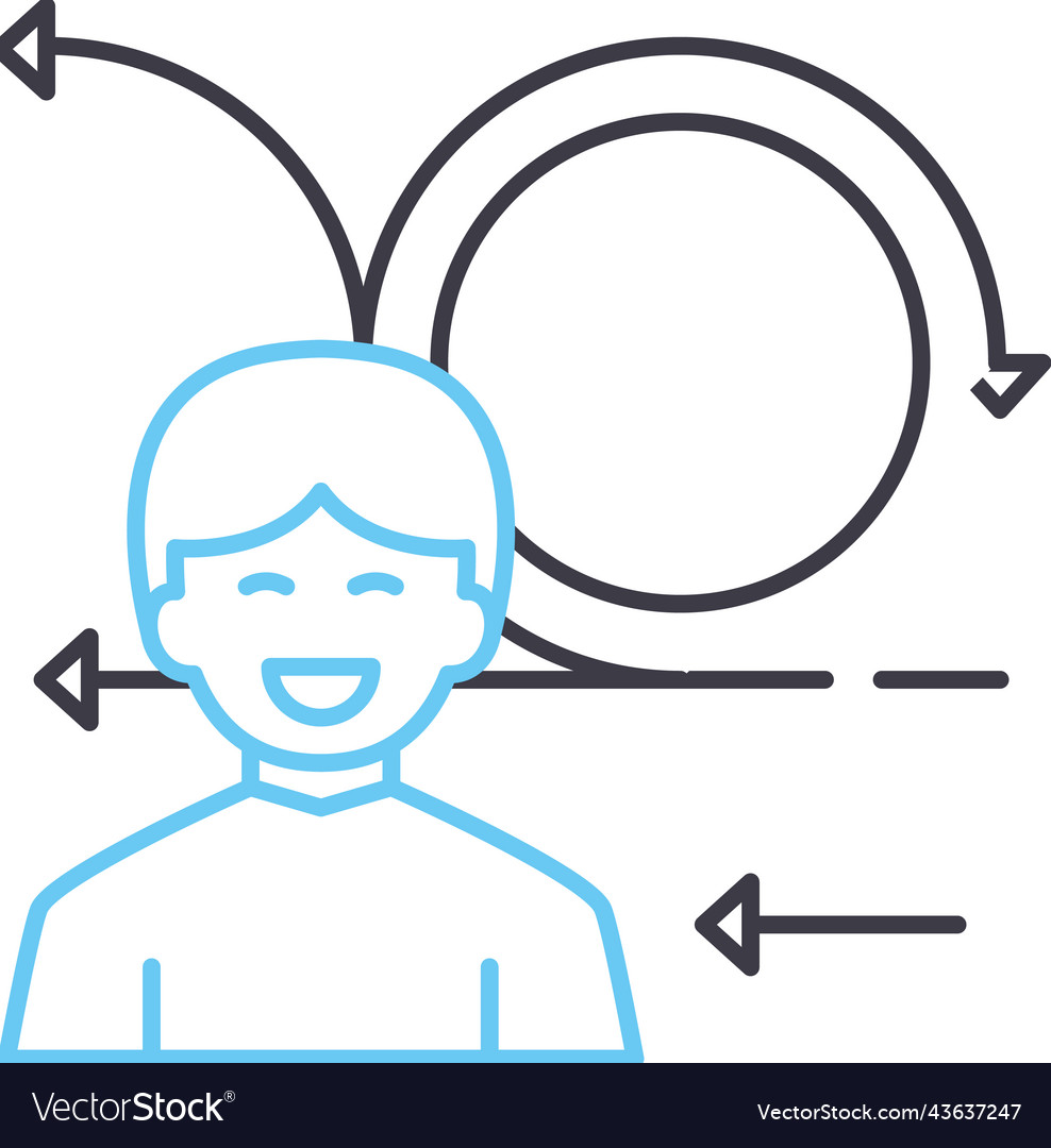 Agile line icon outline symbol vector image Agile line icon outline symbol