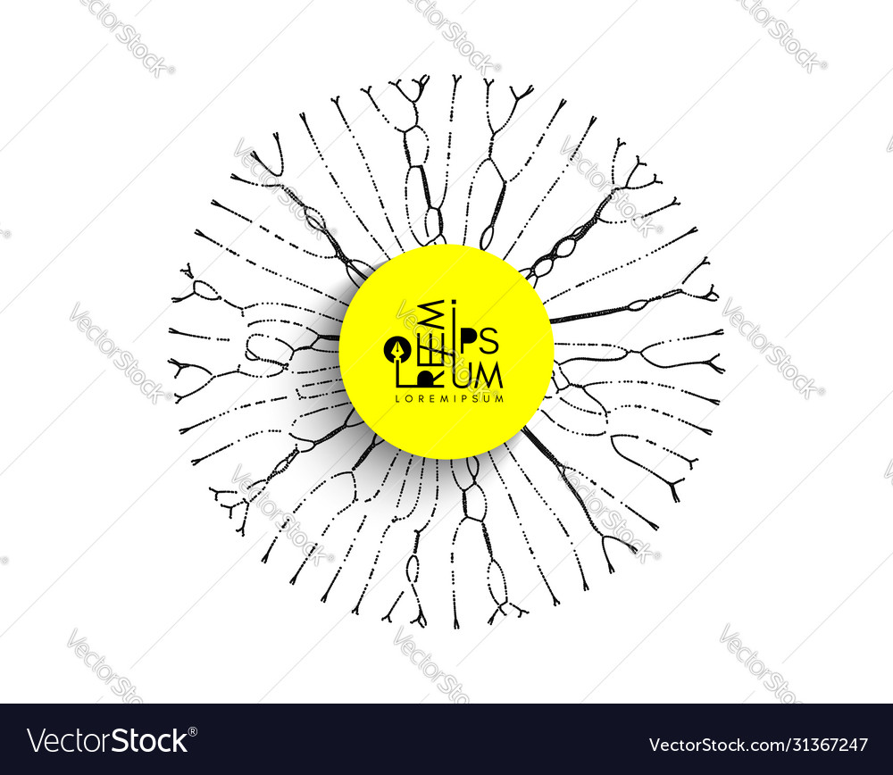 Array with dynamic particles small vector image Array with dynamic particles small