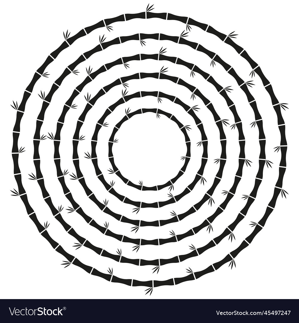 Bamboo circular border frames in a range of sizes
