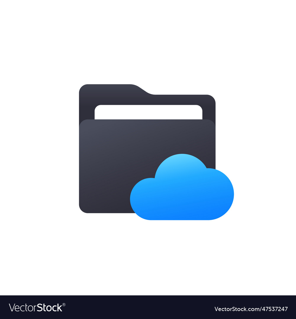 Cloud folder icon for web and apps
