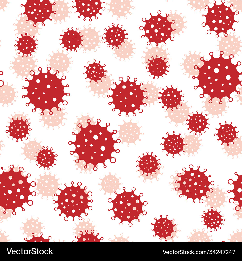 Coronavirus seamless background pattern Royalty Free Vector