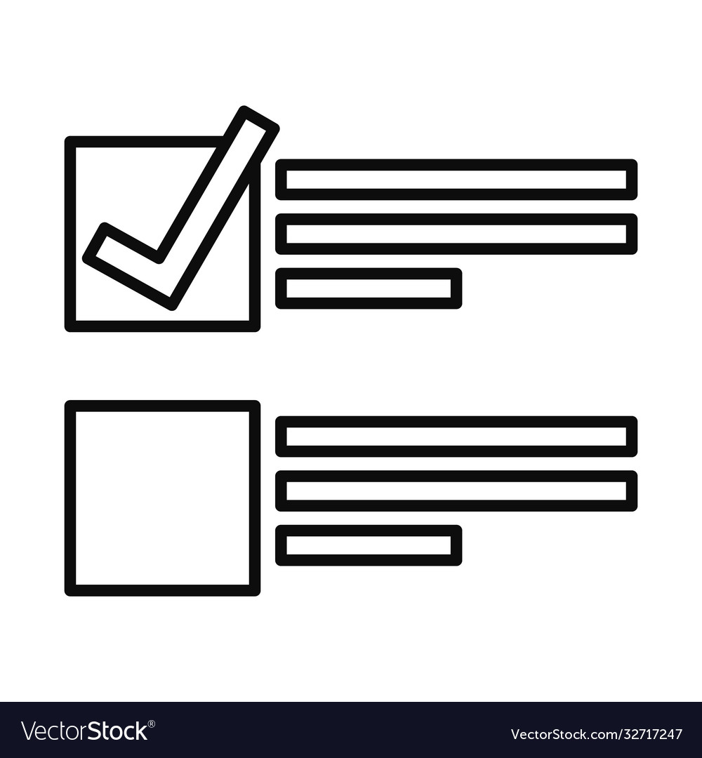 Document lines with check mark line style icon