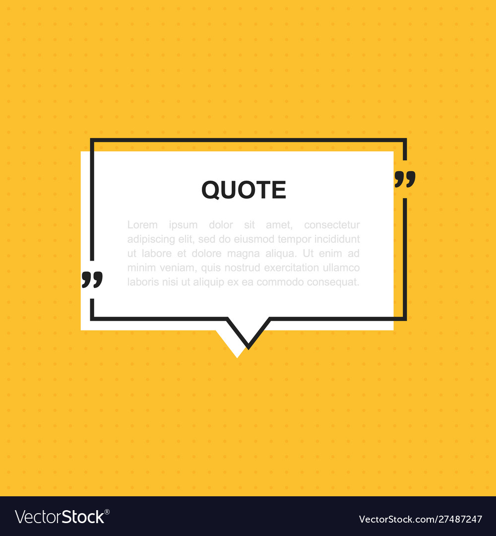 Geometric Speech Bubble Space For Quote And Text Vector Image