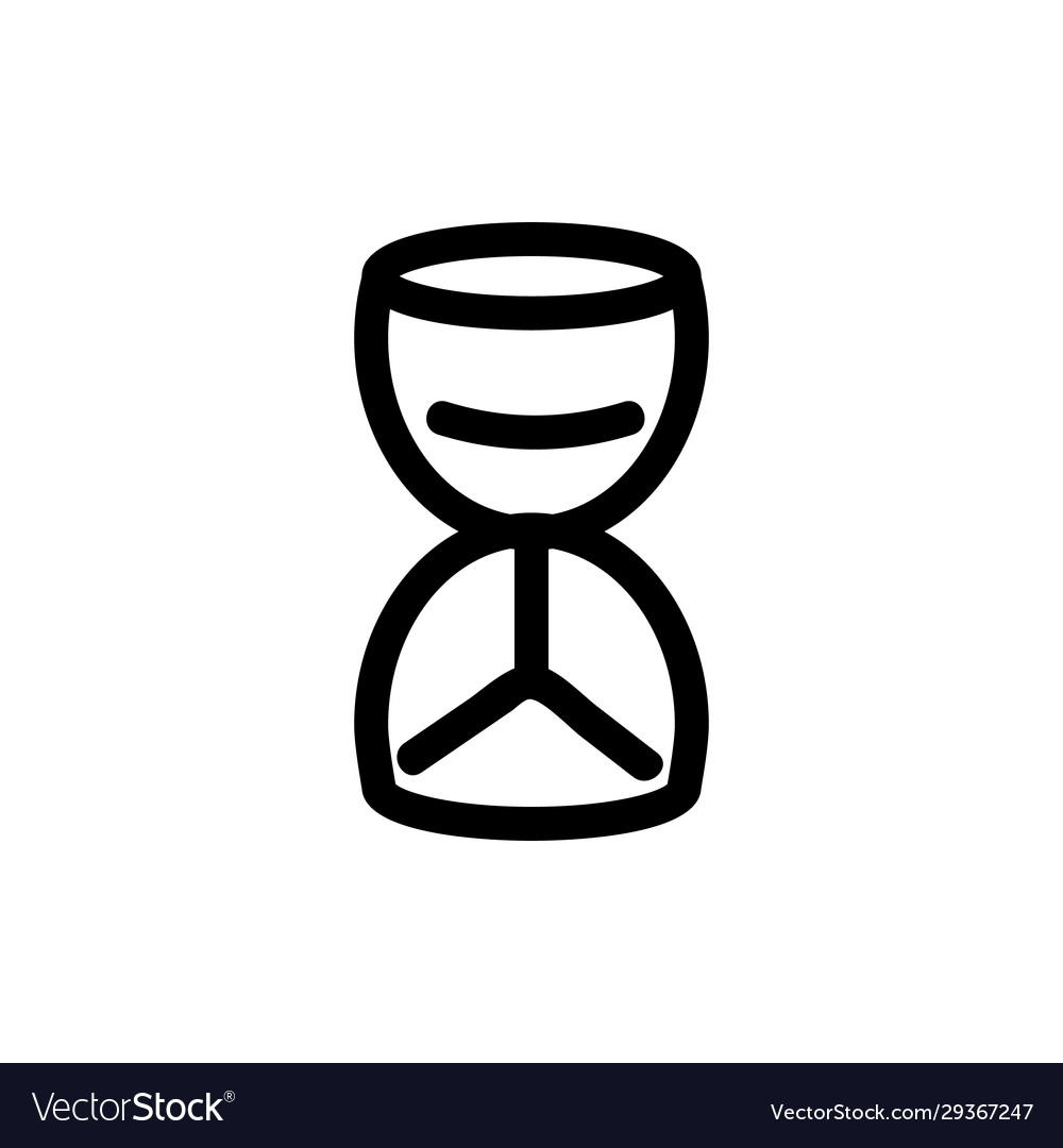 Hourglass icon isolated contour symbol