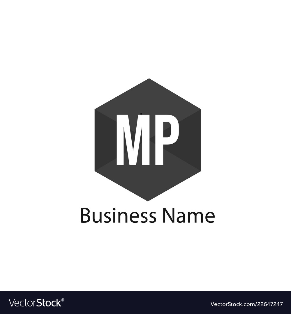 Initial letter mp logo template design