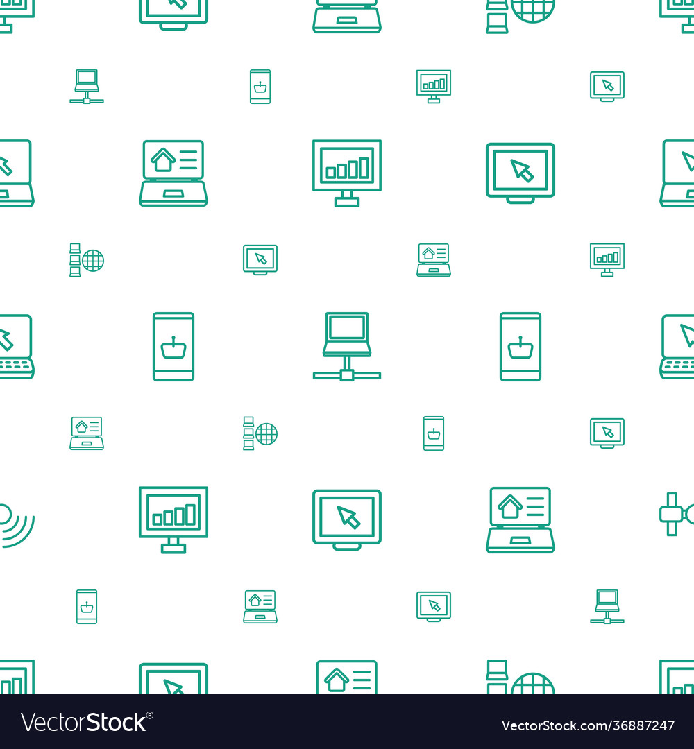 Laptop icons pattern seamless white background