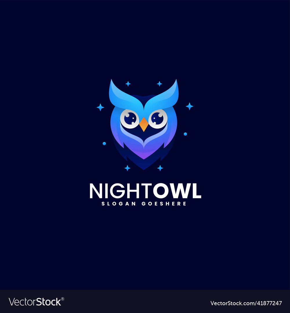 Logo owl gradient colorful style