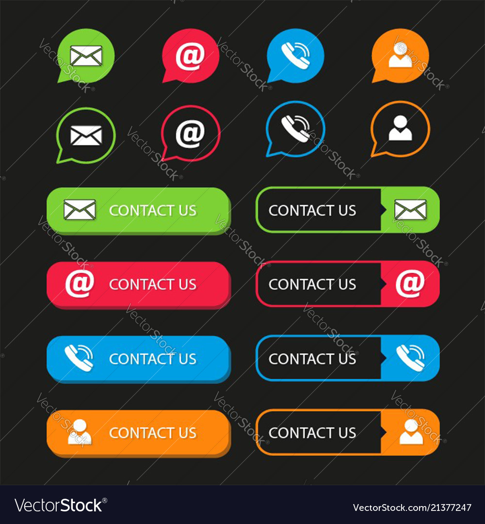 Pack of contact buttons