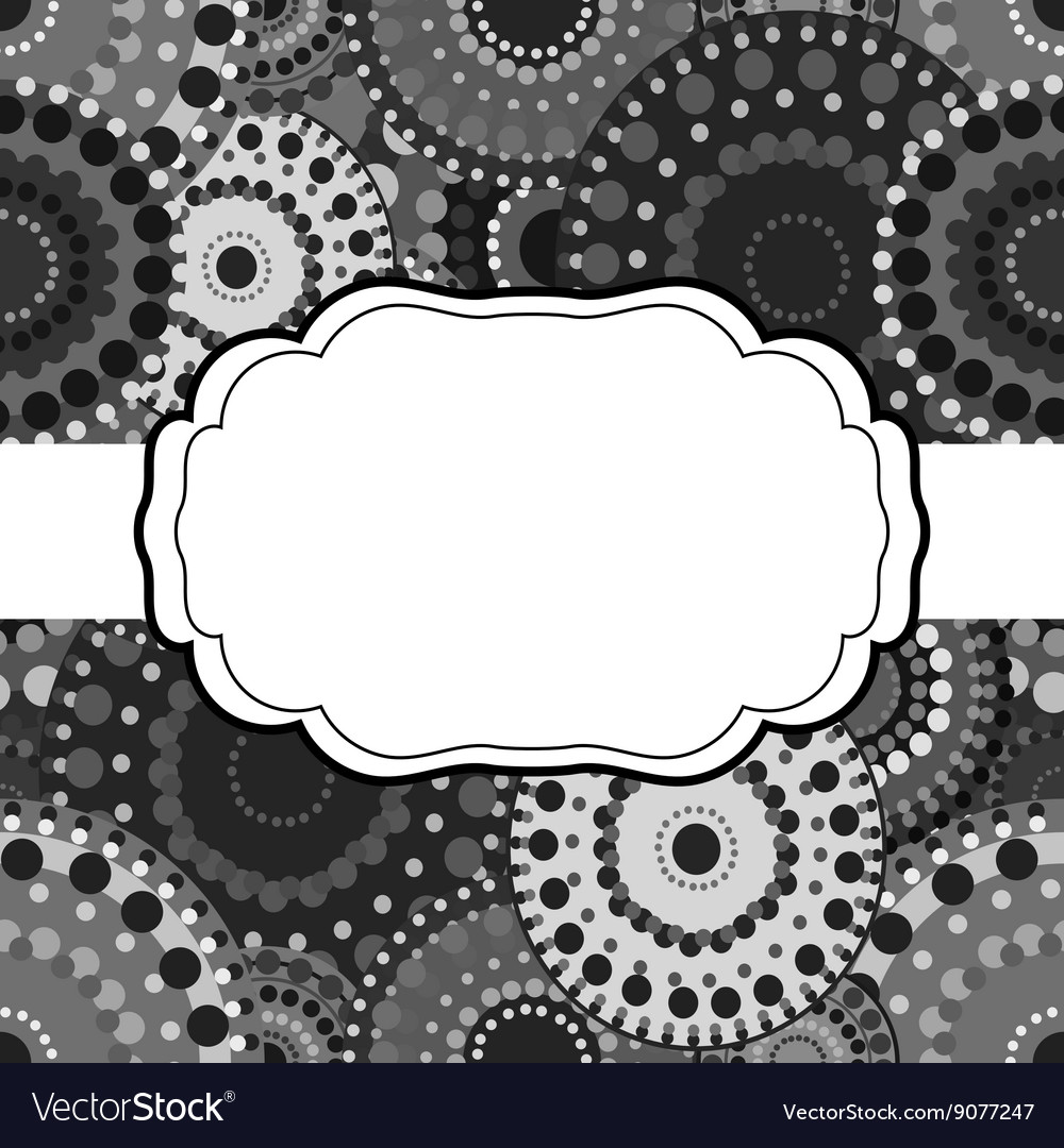 Patterned frame background invitation circular