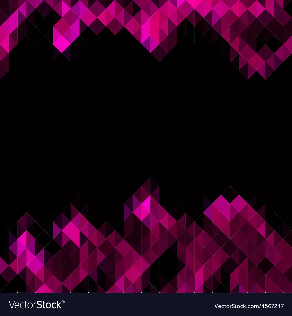 Pink triangles set as frame for text