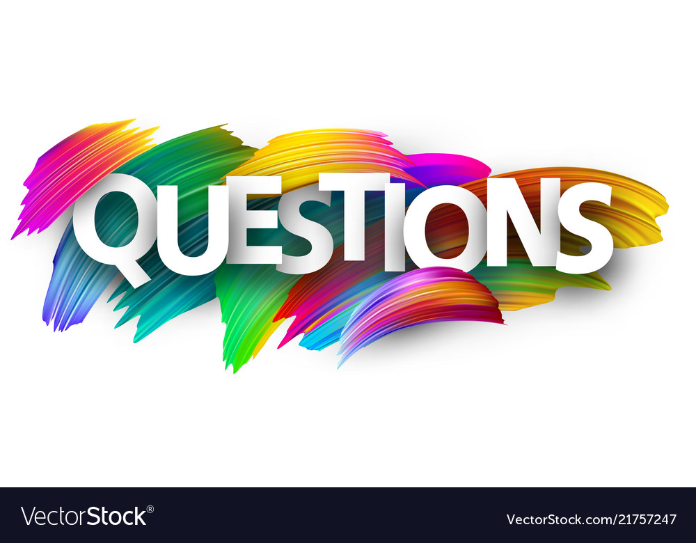 Download Questions sign with colorful brush strokes Vector Image