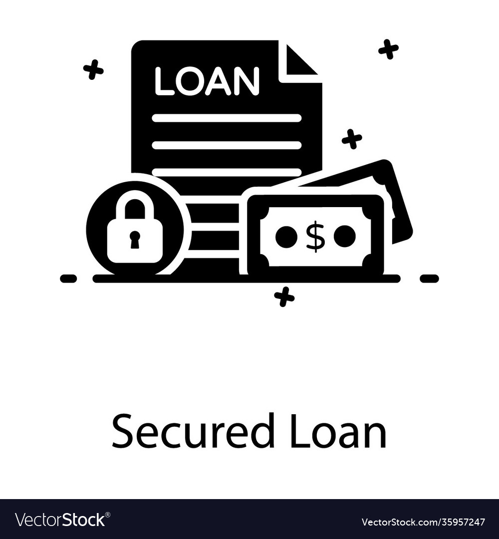 Secured loan Royalty Free Vector Image - VectorStock