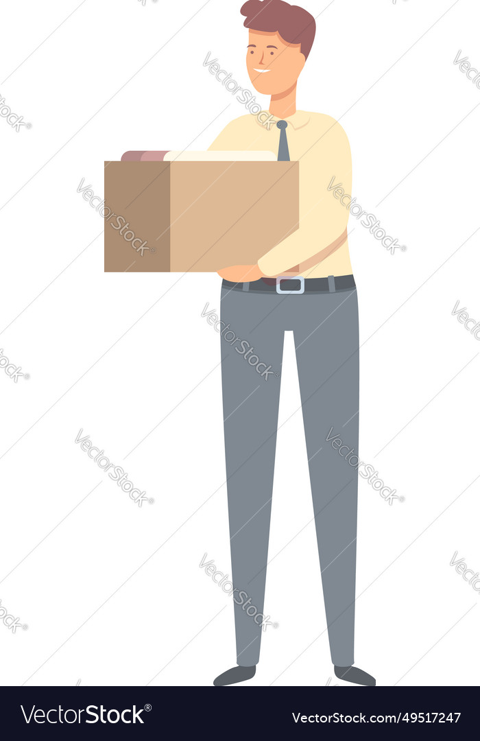 Service manager box icon cartoon person Royalty Free Vector