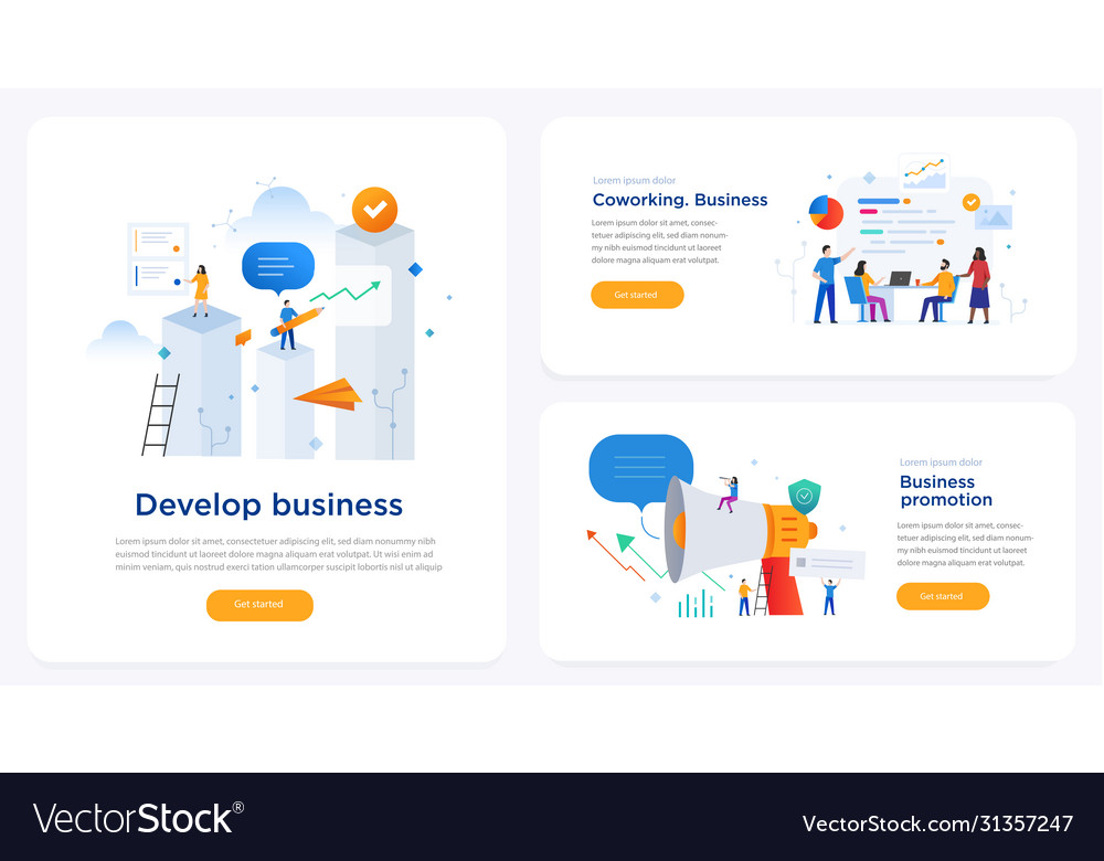 Set concept with business concept Royalty Free Vector Image