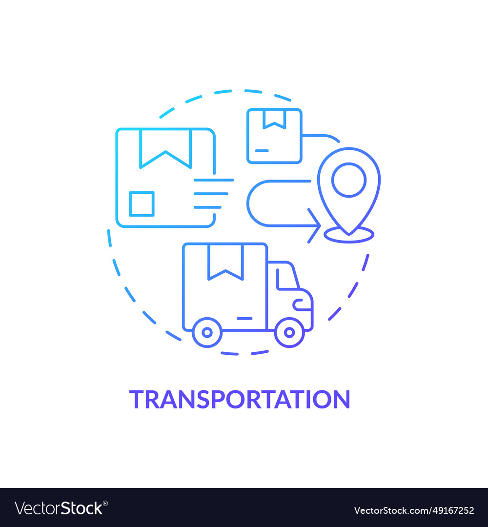 2d simple thin linear transportation gradient icon