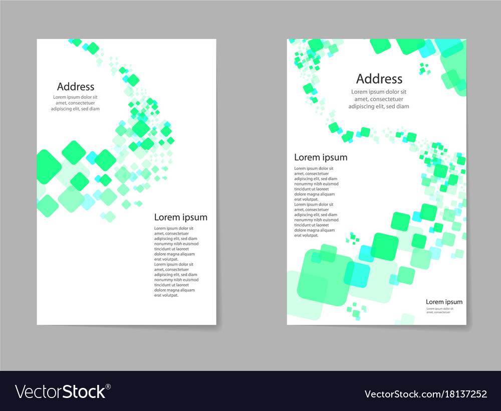 Abstract composition business card set box block