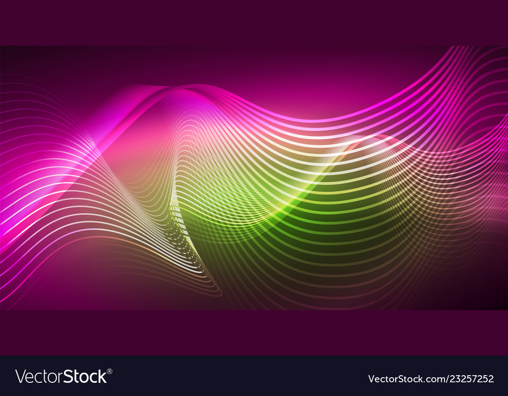 Abstract shiny glowinng color wave design element Vector Image Abstract shiny glowinng color wave design element