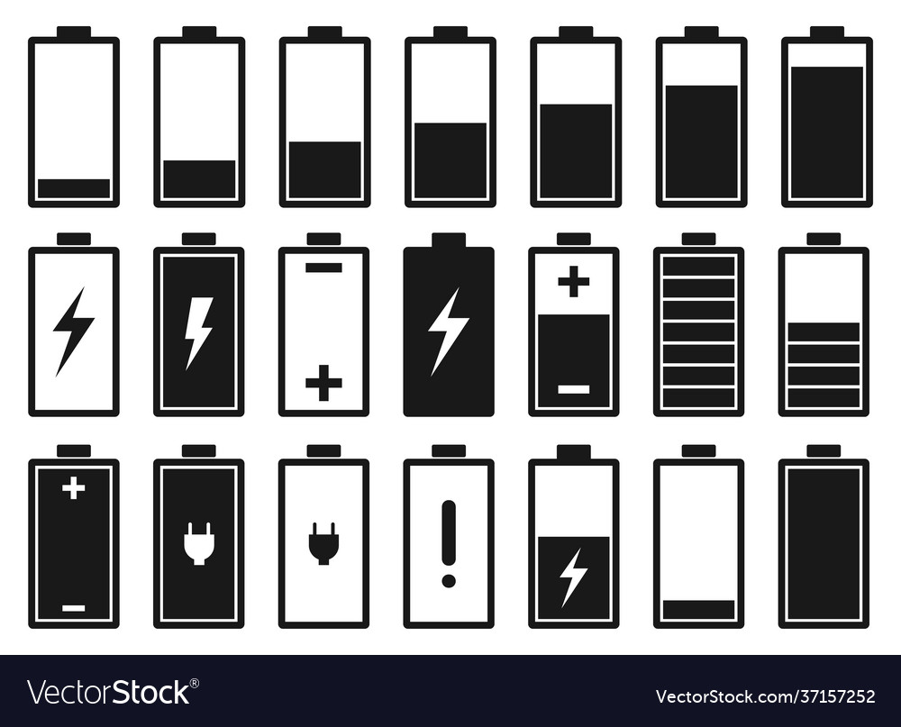 Battery flat icon design isolated on white Vector Image