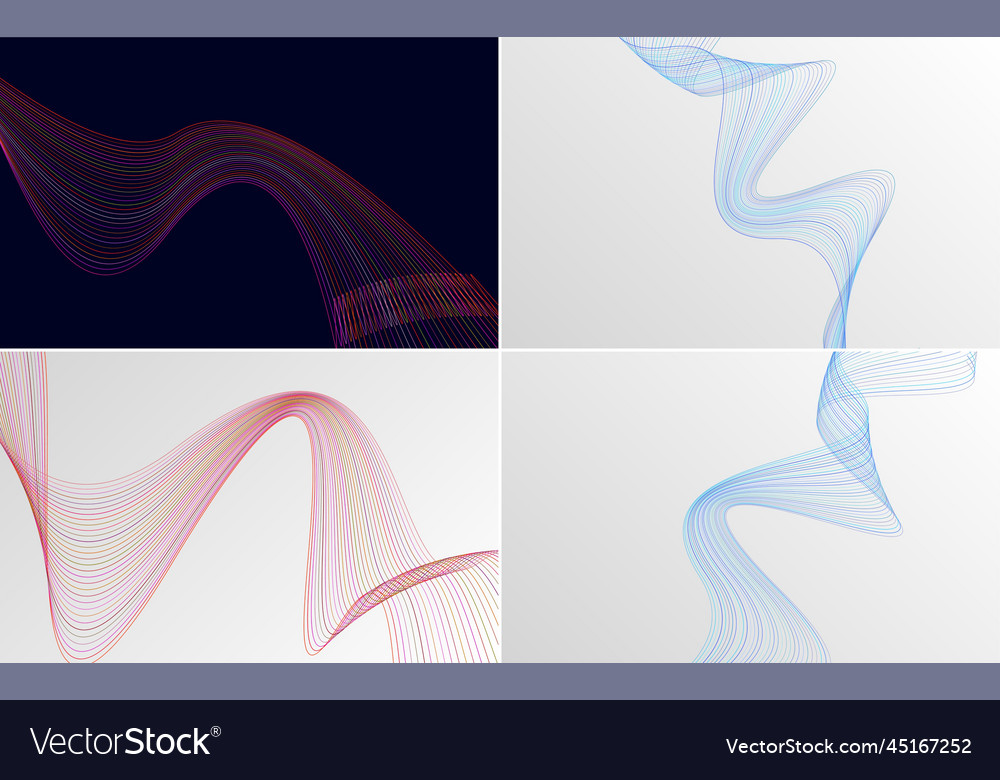 Collection of geometric minimal lines pattern set Vector Image Collection of geometric minimal lines pattern set