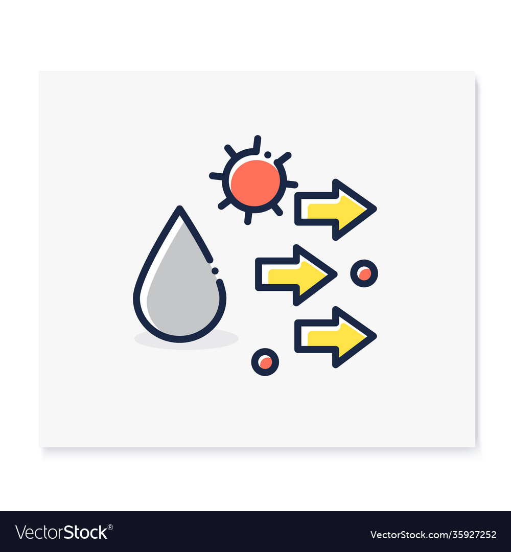 Droplet spread color icon