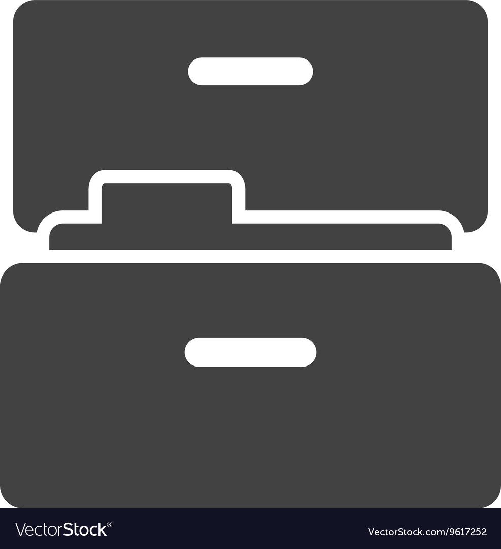 Files in drawer Royalty Free Vector Image - VectorStock