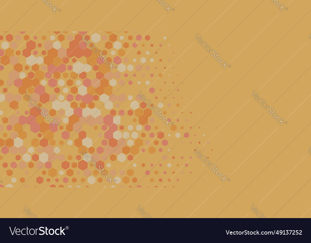 Geometric multi size hexagon with color
