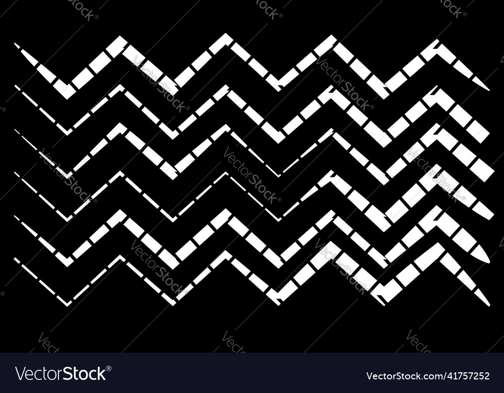 Line stripe element with distorted deformed effect