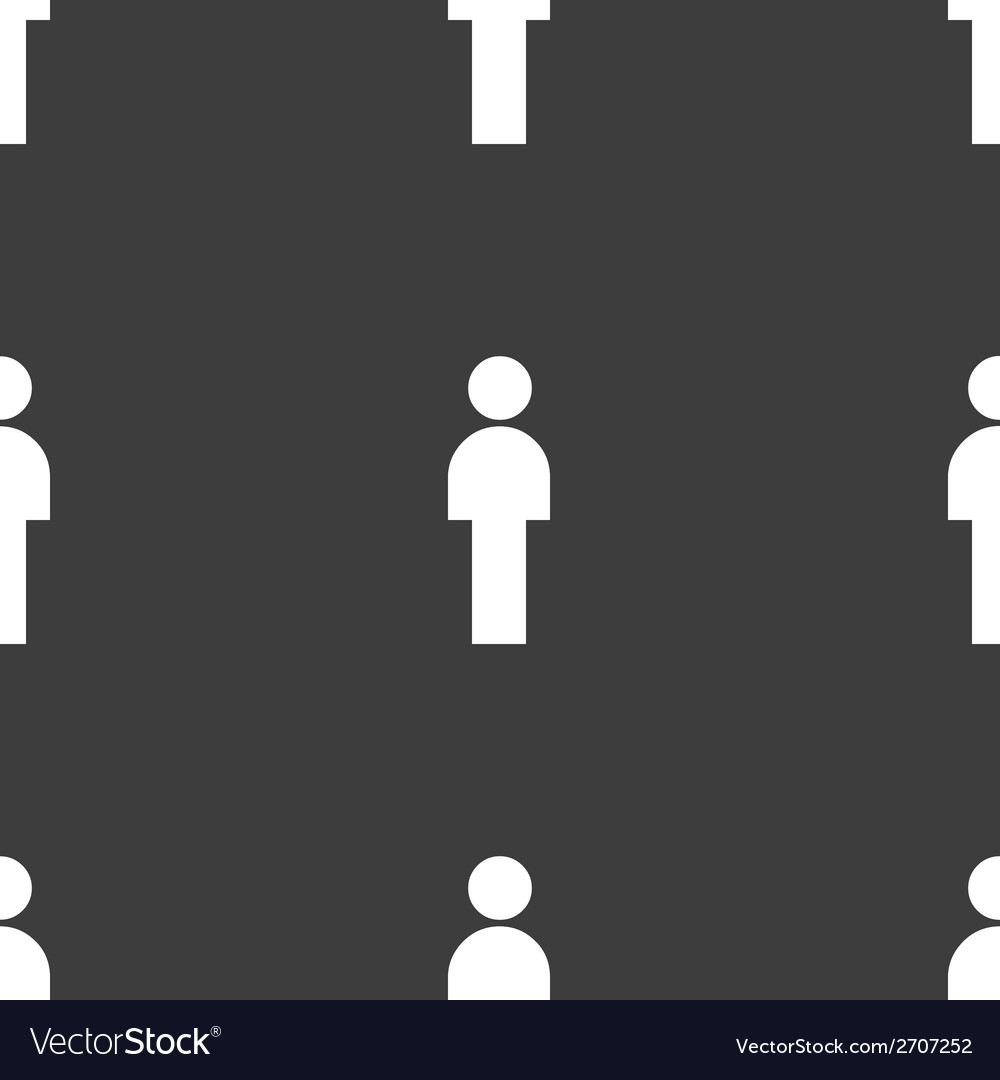 Man restroom web icon flat design seamless pattern