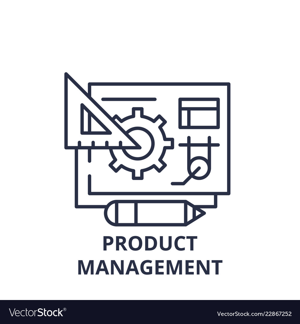 Product management line icon concept product Vector Image