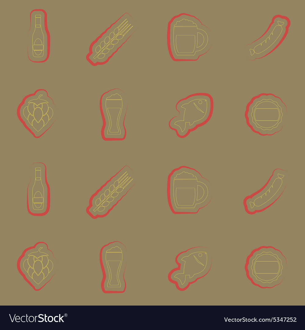 Seamless pattern with consumption of beer